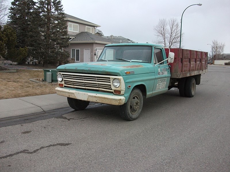 Blue 1967 Ford Bumpisde work truck - By dave_7