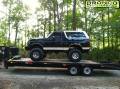 Bronco on the trailer on the way to it's new home